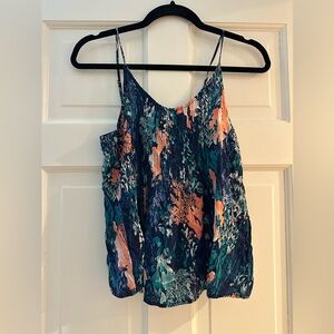 Old Navy Floral Spaghetti-Strap Camisole - Navy & Coral